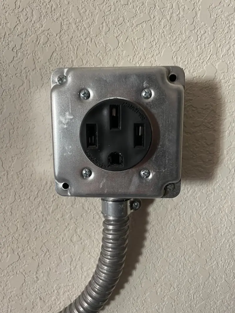 NEMA 14-50 outlet installed for Electrical Panel Upgrade in La Villa